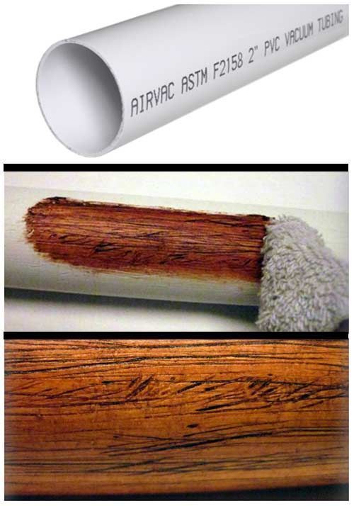 an image of a white pipe with wood in it and the words, aria asm f