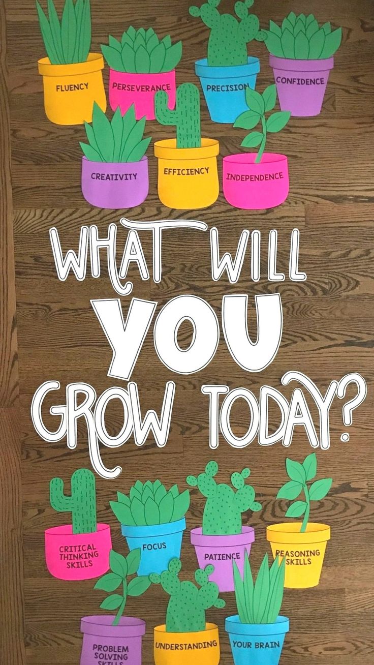 a poster that says what will you grow today? with potted cacti