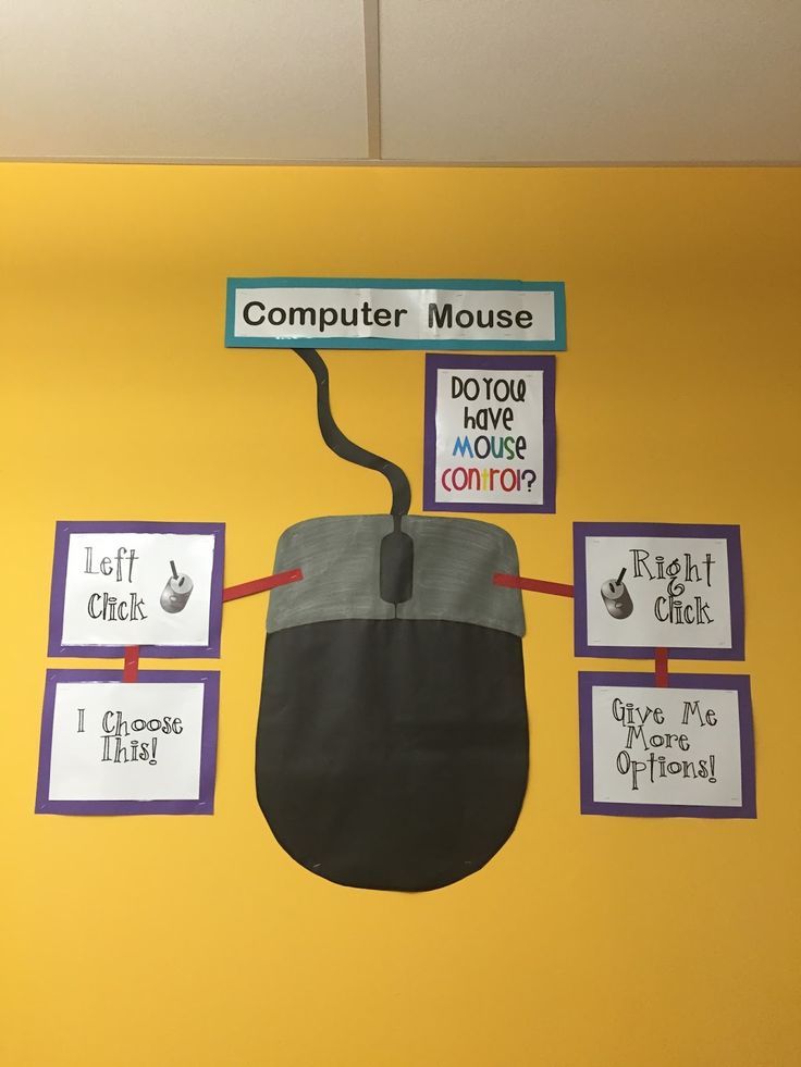 a computer mouse is hanging on the wall