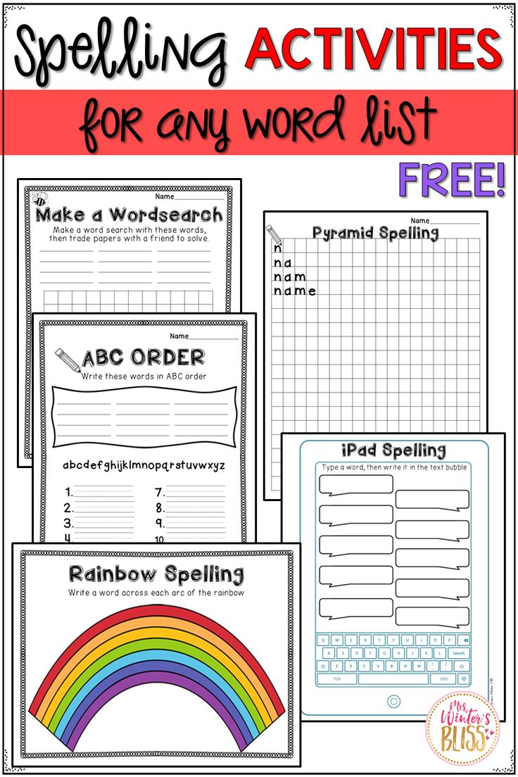 the rainbow spelling activities for kids to use with their own writing practice sheets and worksheets