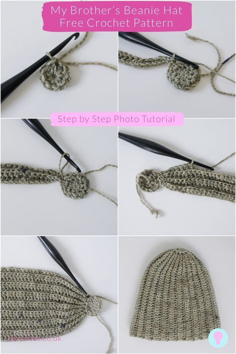 the steps to crochet a beanie hat