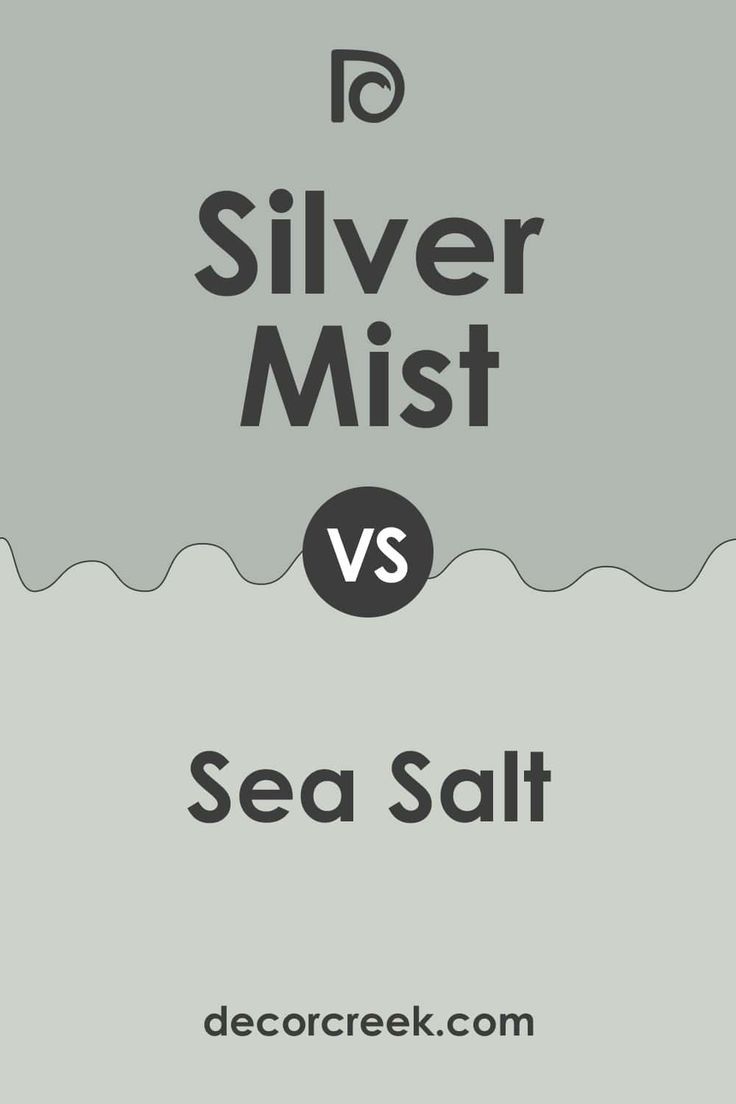 SW Silver Mist vs SW Sea Salt by Sherwin Williams Sw Silver Mist, Bm Silver Mist, Silver Mist Sherwin Williams, Sherwin Williams Silver Mist, Sw Silver Strand, Silver Strand Paint, Sw Sea Salt, Sea Salt Paint, Boy Room Paint