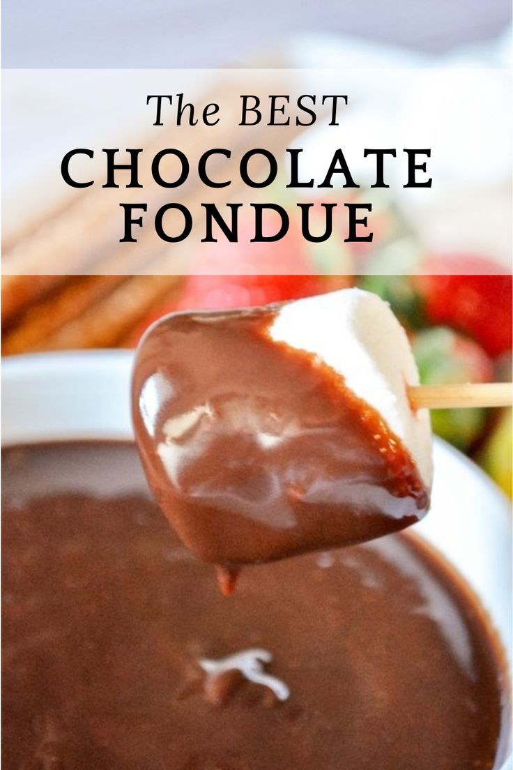 the best chocolate fondue recipe is made with only 3 ingredients and it's so easy to make