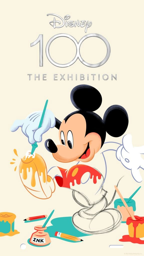 the mickey mouse poster is being displayed