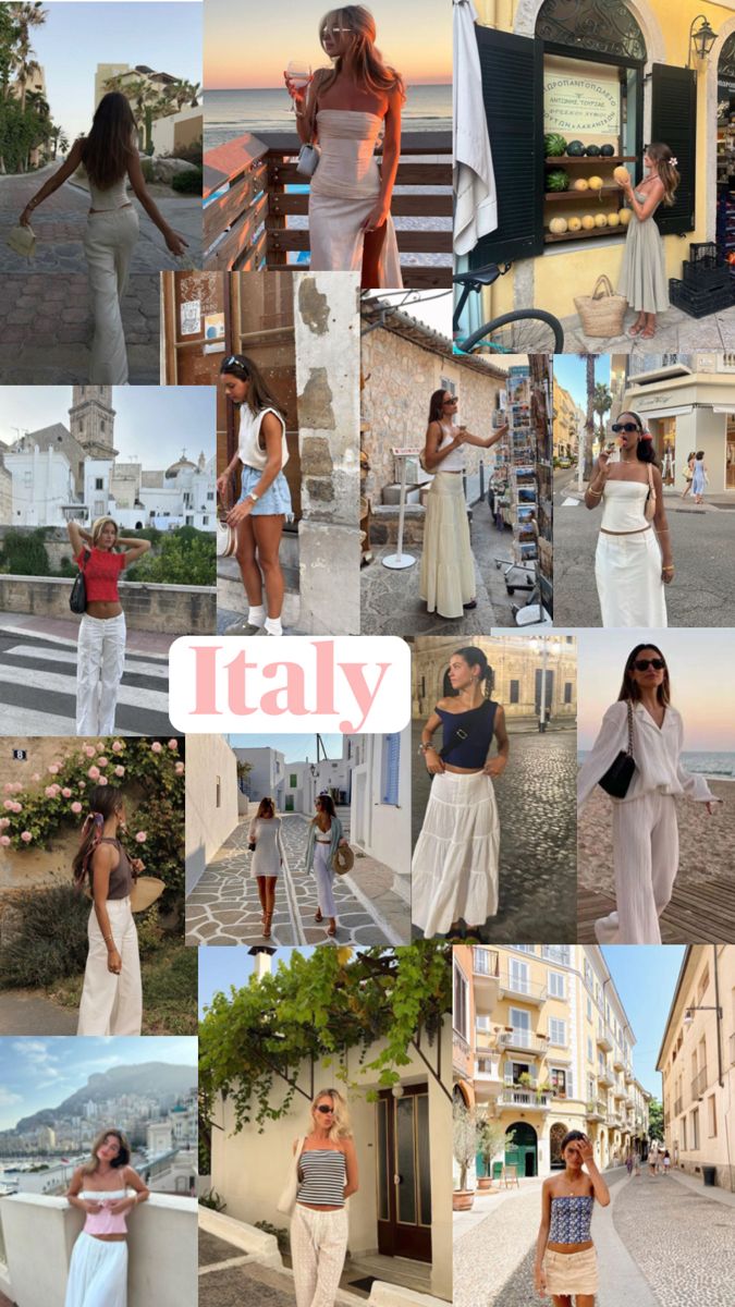 the collage shows many different images of women in white dresses and one is wearing a dress