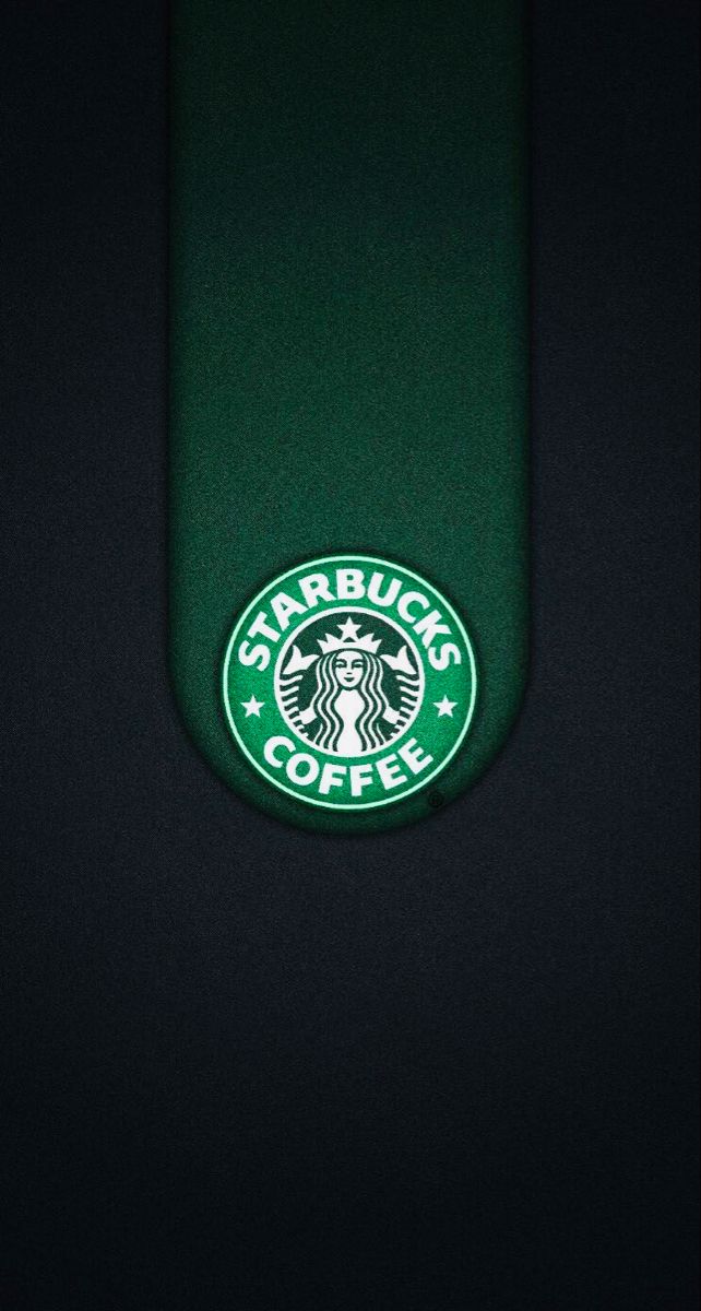 the starbucks logo is lit up on a cell phone case that's green and black