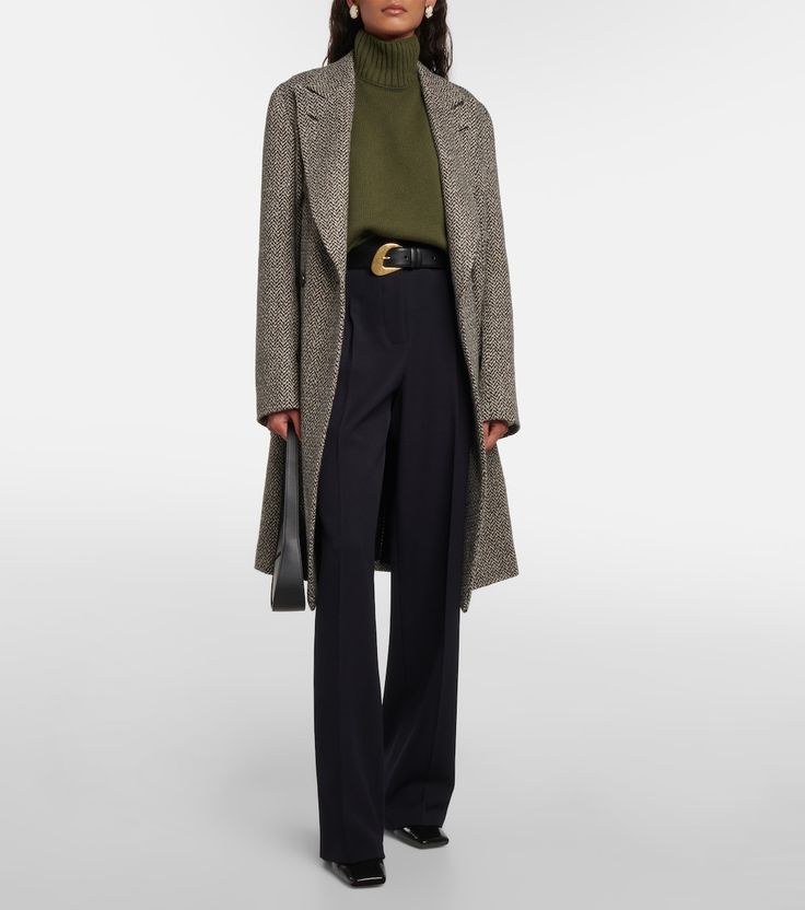 Amon Virgin Wool Straight Pants in Blue - Loro Piana | Mytheresa Classic Pants With Concealed Front Fastening For Workwear, Elegant Wool Pants For Winter, Timeless Wool Pants For Workwear, Chic Wool Pants With Straight Hem, Chic Straight Hem Wool Pants, Classic Winter Pants With Straight Hem, Classic Winter Workwear Pants, Fall Wool Pants With Straight Hem, Timeless Wool Pants For Fall