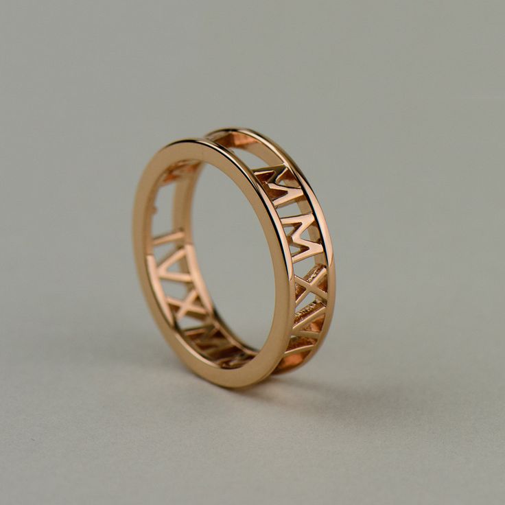 Perfect for weddings, engagements and anniversaries, this custom roman numeral text ring is completely personalized with whatever text, date, number or symbol you want. How to Order: Chose your Material and Size preferences from the drop-down menus and add item to cart. On the Checkout page, you will see a Notes to Seller box where you can leave me a note about the text/date/symbols you want. Want this with diamonds or other gemstones? - Eternity Stlye 1: http://etsy.me/1M4eRBc - Eternity Style Elegant Rose Gold Engraved Ring For Anniversary, Elegant Rose Gold Engraved Anniversary Ring, Rose Gold Engraved Ring Stamped 14k For Wedding, Rose Gold Engraved Ring For Wedding, Timeless Rose Gold Ring For Anniversary, 14k Rose Gold Ring Stamped 14k For Anniversary, 14k Rose Gold Jewelry For Anniversary, Rose Gold Engraved Ring For Anniversary, 14k Rose Gold Round Band For Wedding And Anniversary