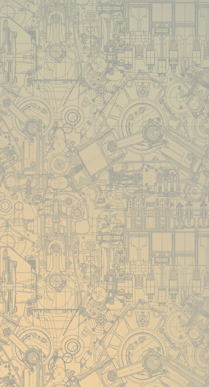 an abstract background with lots of different types of machinery and gears in grey and yellow