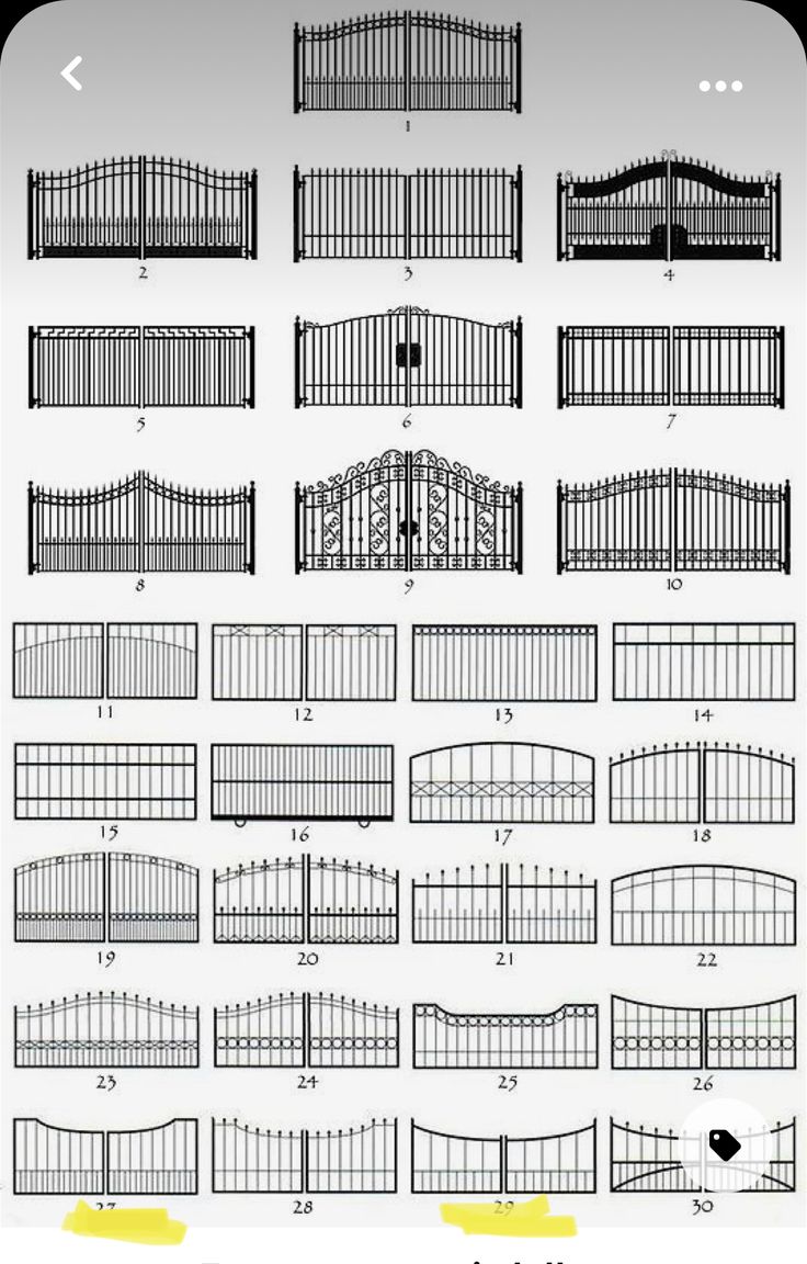 various types of fences and gates