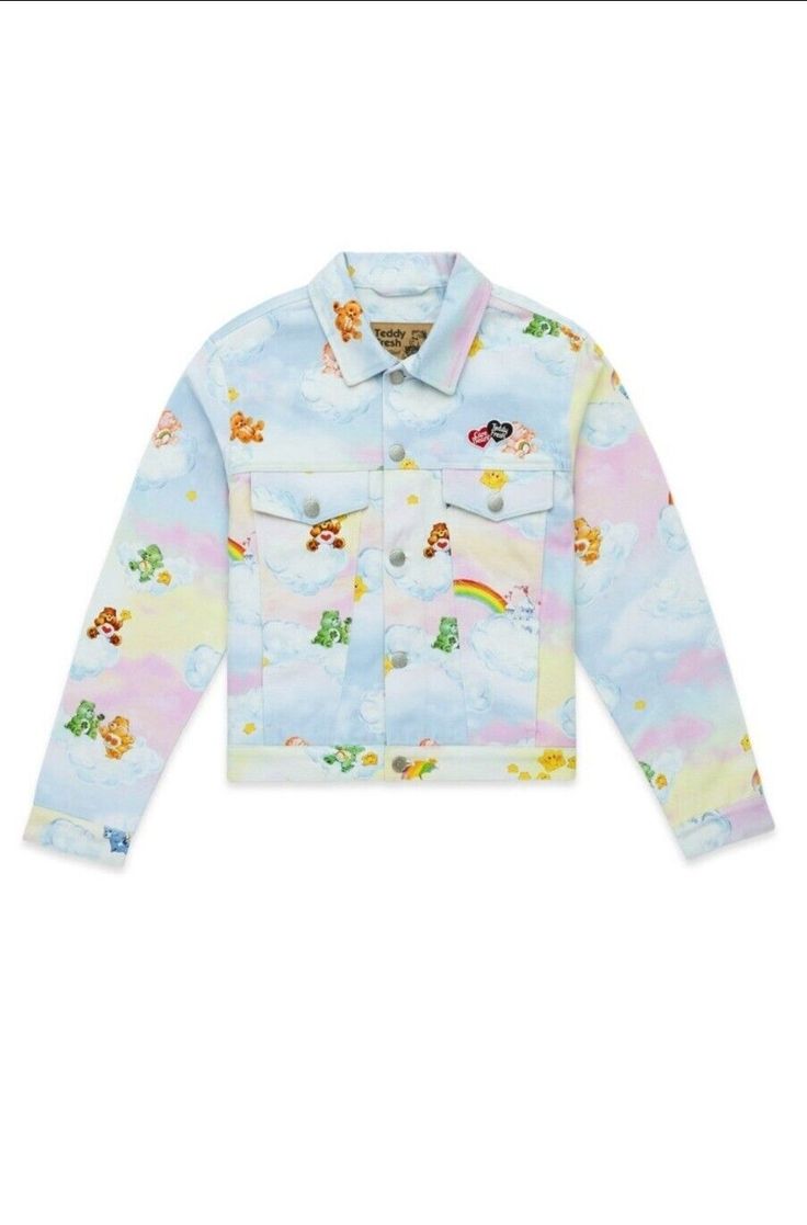 Multicolor Cotton Denim Jacket With Pockets, Multicolor Long Sleeve Cotton Denim Jacket, Multicolor Cotton Denim Jacket Casual, Casual Multicolor Cotton Denim Jacket, Multicolor Cotton Denim Jacket With Long Sleeves, Multicolor Cotton Denim Jacket, Trendy Multicolor Cotton Denim Jacket, Multicolor Cotton Denim Jacket For Winter, Teddy Fresh