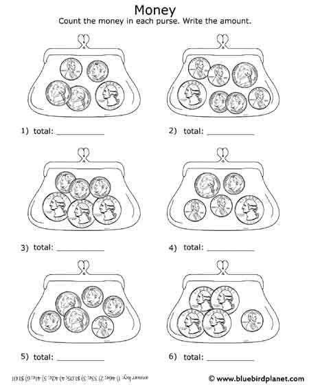 counting money worksheet for kids