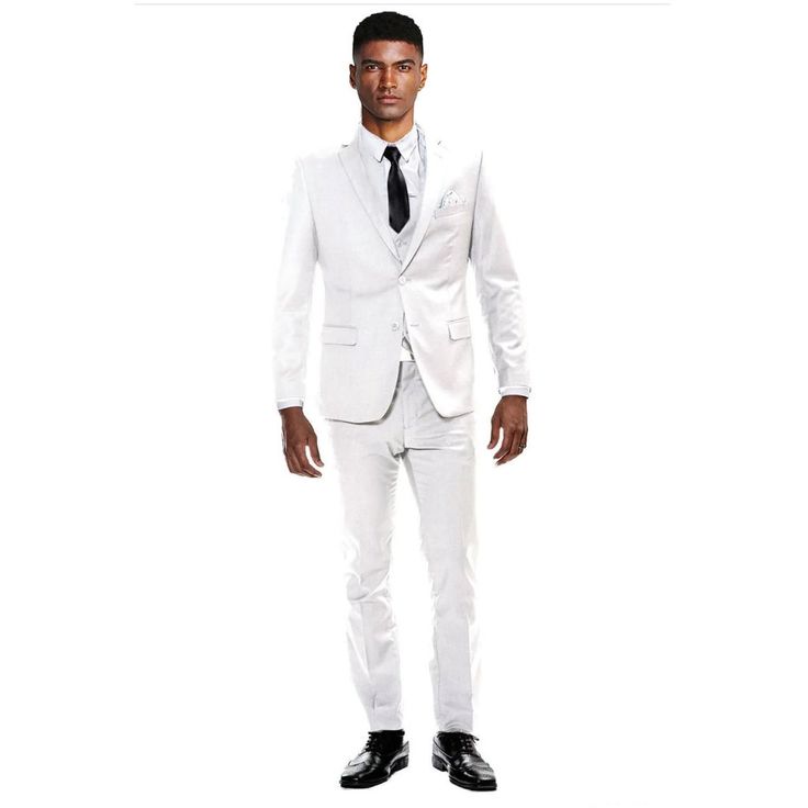 This Is A New Sean Alexander Brand 3-Piece Suit In White. Suit Is Ultra Slim Fit With A 2 Button, Single-Breasted Jacket, 4 Button Vest, And Flat Front Pants. Jacket Is 50l And Pants Have A 44" Waist. Material 68% Tetron (Cotton And Viscose), 30% Rayon,And 2% Spandex Wrinkle Resistant Machine Washable Jacket Solid White Two Button Front Closure Slim Fit Notch Lapel Side Vents Interior French Facing Two Besom Front Pockets With Flap Closure Three Interior Pockets Underarm Sweat Guards Vest Solid White Single-breasted Three-piece Suit For Business, White Slim Fit Business Suits, White Slim Fit Classic Sets, White Classic Slim Fit Sets, Tailored White Business Sets, Classic White Tailored Suit And Tie Accessories, White Three Piece Suit, Black Men Suits, Prom Suit