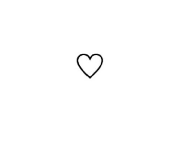 the outline of a heart is shown in black on a white background, and it appears to be drawn by hand