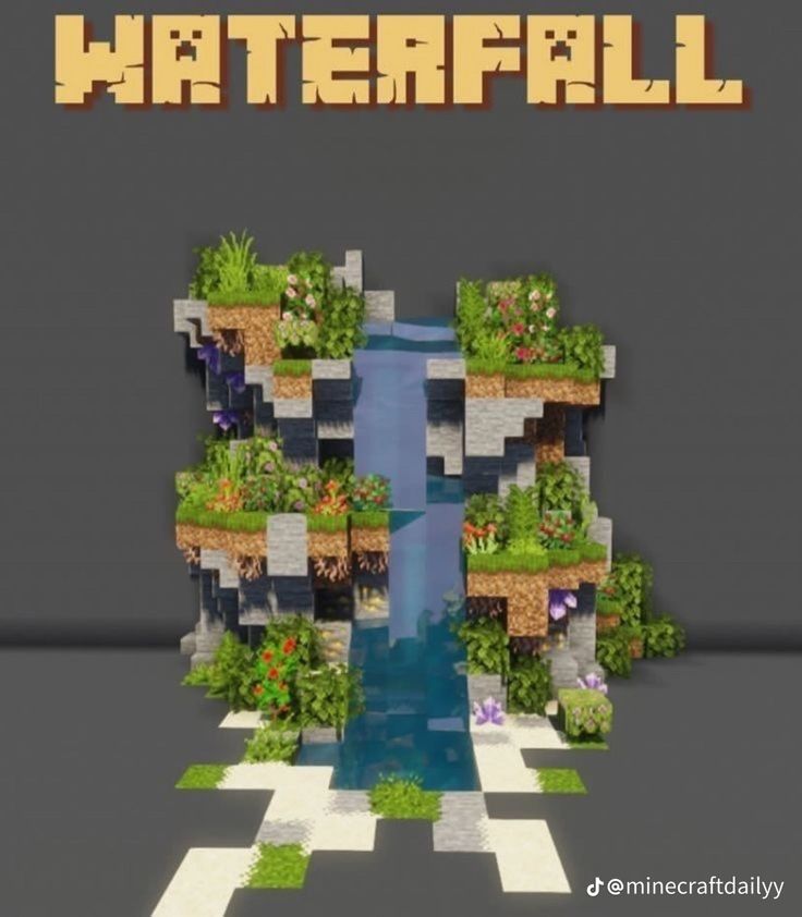 Minecraft Swamp Build Ideas, Waterfall In Minecraft, Swamp Builds Minecraft, Minecraft Jungle Village, Mangrove Swamp Minecraft, Minecraft Turtle Sanctuary, Minecraft Frog Waterfall, Minecraft Mushroom, Turtle Sanctuary