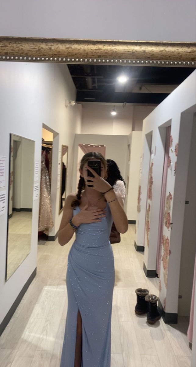 Prom Dresses Yr 11, Grade Dresses Long, Graduation Outfit Ideas Grade 8, Gr8 Grad Dresses, Chill Prom Dresses, Blue Grad Dresses Grade 8 Long, Prom Shopping Aesthetic, Light Blue Grad Dresses Grade 8, Dresses For Grade 8 Graduation