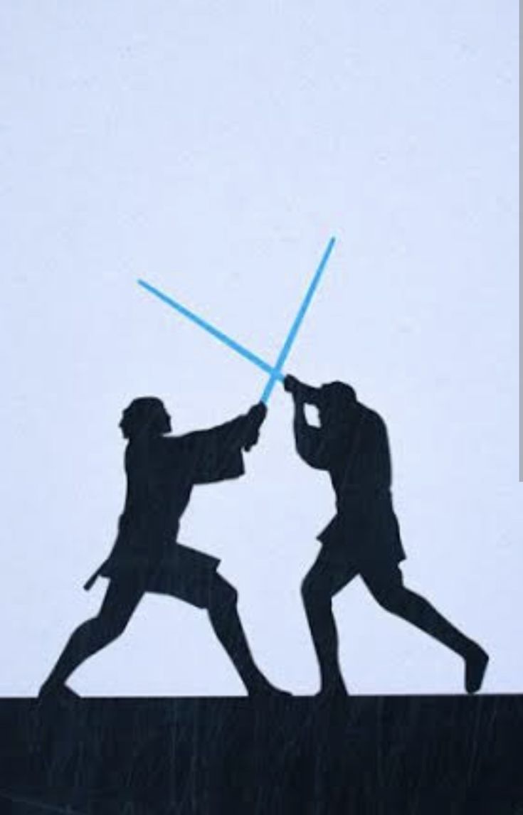 Anakin Silhouette, Anakin And Obi Wan Tattoo, Anakin Vs Obi Wan Tattoo, Obi Wan Tattoo Ideas, Anikan Skywalker Tattoo, Clone Trooper Tattoo Ideas, Revenge Of The Sith Tattoo, Obi Wan Kenobi Tattoo, Obi Wan Tattoo