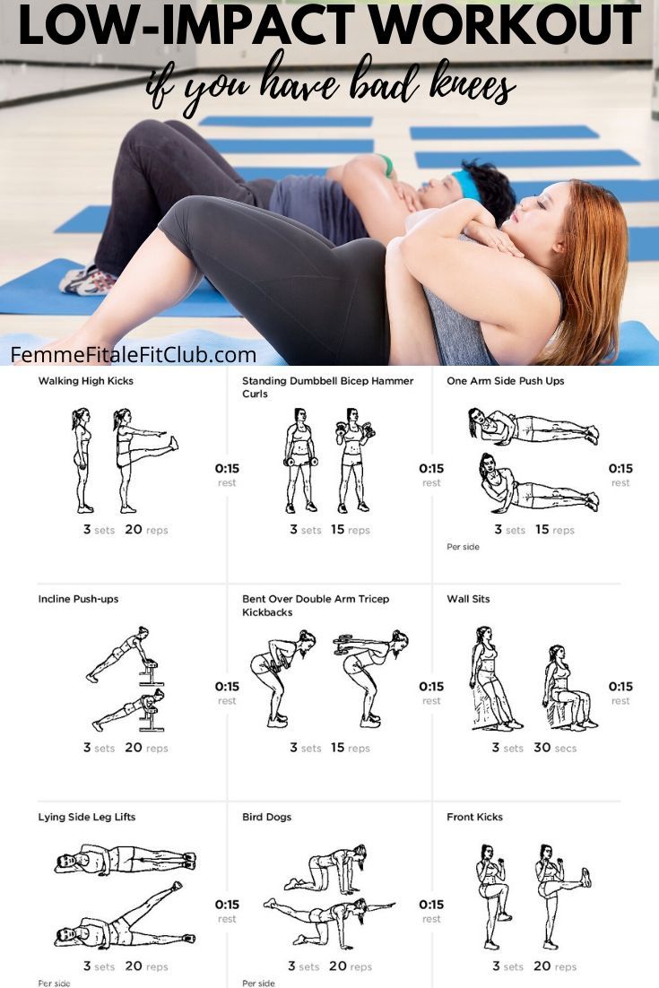 a woman doing the low impact workout