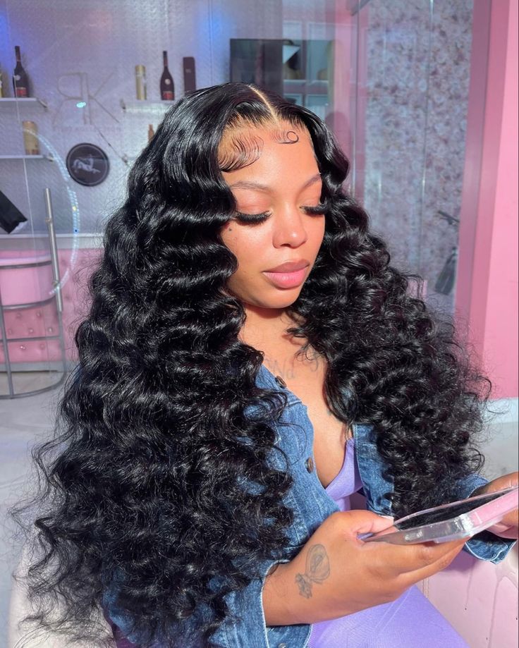 Maintence Aesthetic, Bussdown Wig, Curly Black Women, Curly Wig Hairstyles, Hair Styles Women, Long Hair Curly, Wigs Hairstyles, 22 Birthday, Trendy Hair Styles