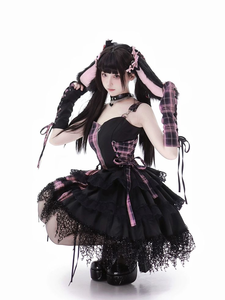 Get trendy with Japanese Idol Daily Performance Outfit Gothic Mini Dress - Dresses available at Peiliee Shop. Grab yours for $69 today! Japanese Idol Outfits, Outfits Japanese, Gothic Mini Dress, Gothic Princess, Corset Bra, Brand Collaboration, Corset Lingerie, Crop Top Sweater, Sleepwear & Loungewear