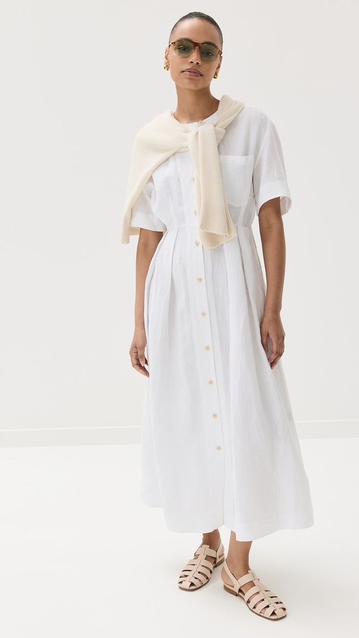 Jenni Kayne Day Dress | Shopbop Jenni Kayne Dress, Wardrobe Architect, Jenni Kayne, Summer Inspiration, White Brand, Day Dress, China Fashion, Healthcare Professionals, Pleated Skirt