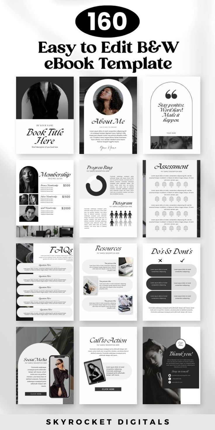 Easy to Use Course Creator Workbook and eBook Template - Skyrocket Digitals E Book Design Layout, Ebooks Design Inspiration, Ebook Designs Layout, Portfolio Book Design, Ebook Design Layout, Digital Magazine Design, Workbook Layout, Business Presentation Design, Canvas Templates