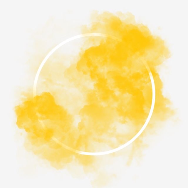 an orange and yellow cloud with a white circle in the middle