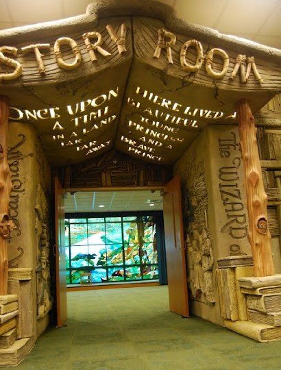 the entrance to story room at disney's animal kingdom