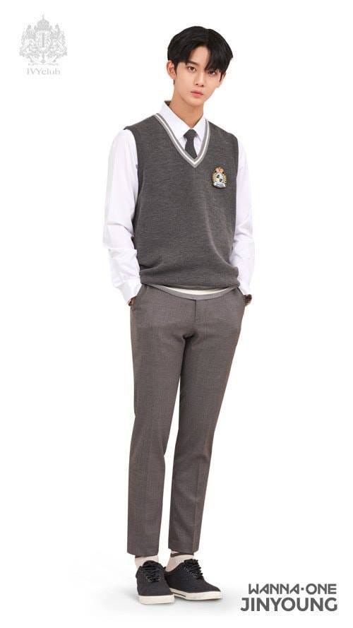 WANNA ONE  X IVY CLUB- #Club #Ivy #JINYOUNG #Wanna Check more at https://howcandothis.com/manstyle/wanna-one-jinyoung-x-ivy-club/ Korean School Uniform Men, School Uniform Outfits Boys, Korean Uniform School, Korean College Outfits, Private School Uniforms, Boys School Outfits, College Uniform, Japanese Uniform, High School Uniform