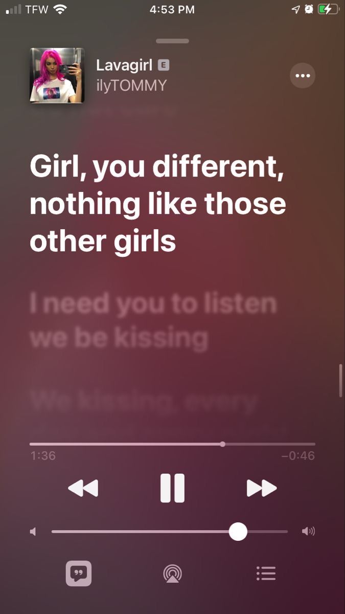 an iphone screen with the text girl, you different, nothing like those other girls