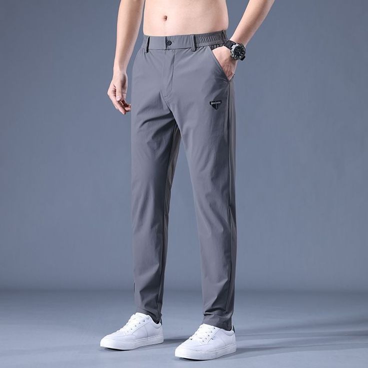 Men Korean Fashion, Mens Pants Casual, Men's Casual, Straight Leg Pants, Hot Summer, Summer Days, Mens Pants, Green And Grey, Korean Fashion