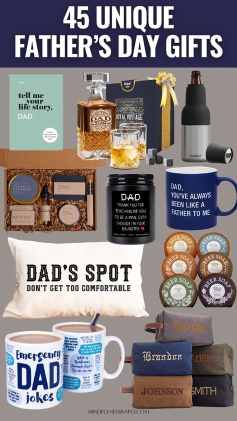 father's day gifts for him and his son, including coffee mugs, tea bags