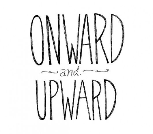 the words onward and upward written in black ink