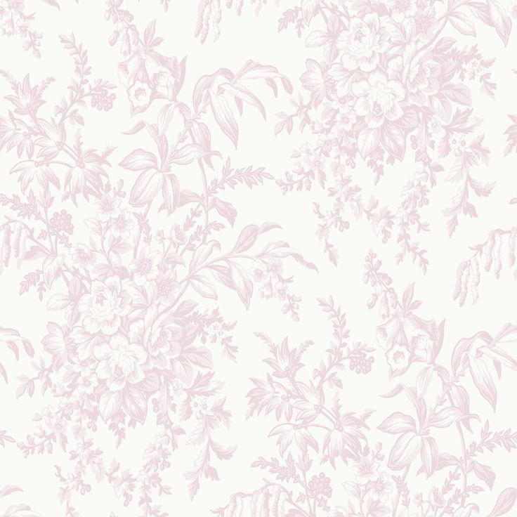 a white and pink wallpaper with flowers on it