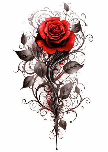 Rose Tattoo Sketch Set – IMAGELLA Red Rose Drawing, Vine Clipart, Rose Vine Tattoos, Rottweiler Tattoo, Rose Drawing Tattoo, Rose Shoulder Tattoo, Inexpensive Art, Red Rose Tattoo, Vine Tattoos