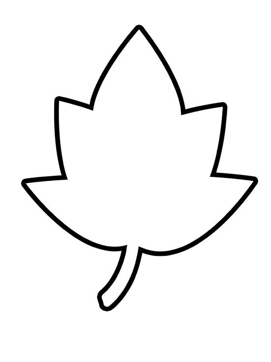 a black and white outline of a leaf