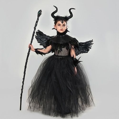 Girls Costumes For Halloween, Halloween Costume Kids Girl, Halloween Costumes Children, Maleficent Dress, Halloween Costumes Kids, Maleficent Cosplay, Carnival Masquerade, Halloween Kids Costumes Girls, Box Dress