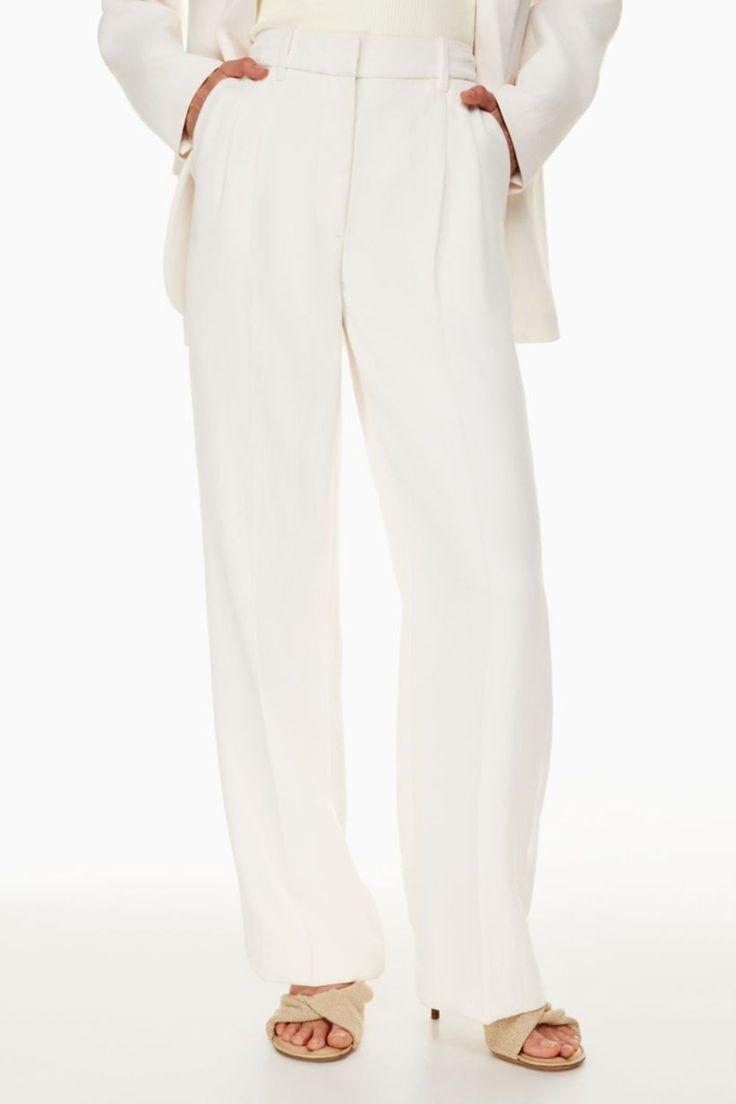 These tailored comfortable wide-leg pants are adorned with front knife pleats, easy drape, and a long, wide leg. The unique functional waistband of the wide-leg pants give you long-lasting wear and plenty of stretch to ensure all-day comfort.Easy to mix and match with boots or high heels, a sweater and suit jacket, a shirt top and more. They go amazingly well with booties or heels, a crop top, and a tight jacket for the perfect attire. Available in a variety of fun colors like Mocha, Black, Beig Tailored Ankle-length Wide Leg Pants, Elegant White Wide Leg Pants With Belt Loops, Wide Leg Pants With Pleated Waist, Spring Wide Leg Trousers With Pleated Waist, Business Casual Wide-leg Pleated Pants, Versatile Formal Wide Leg Pants With Relaxed Fit, Tailored Pleated Wide Leg Pants, Chic Wide Leg Workwear Pants, Relaxed Fit Wide Leg Bottoms With Pleated Waist