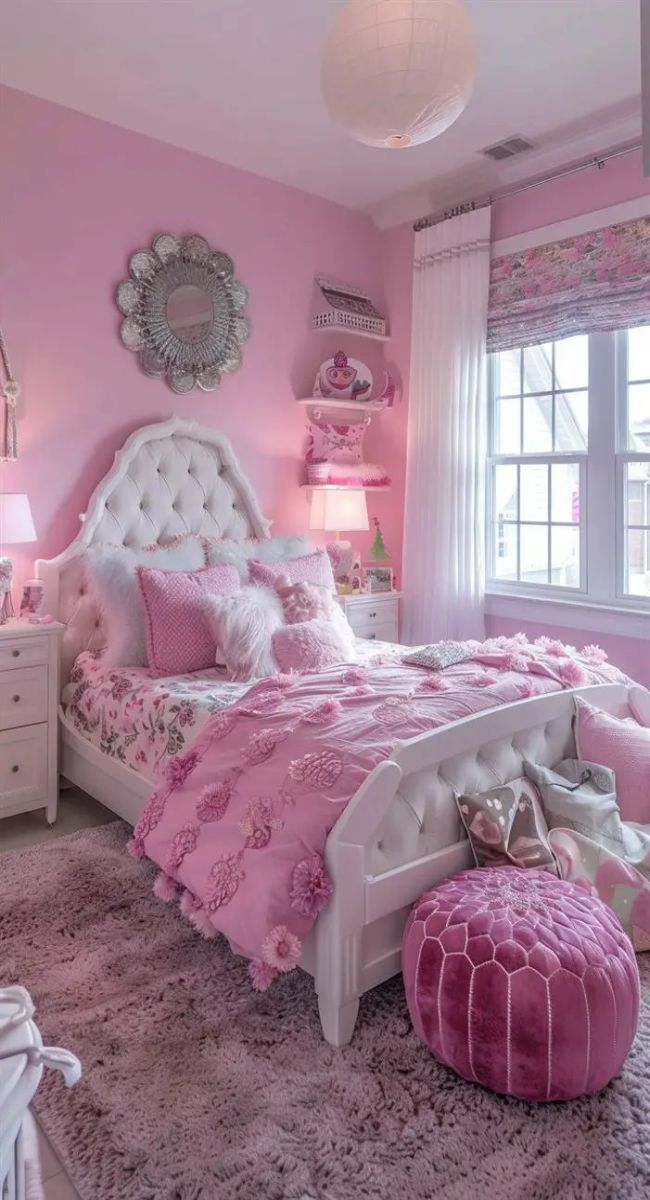 Girls Bedroom Ideas 11 Korean Bedroom Ideas, Farm Bedroom, Pink Bedroom For Girls, Toddler Bedroom Girl, Purple Bedrooms, Pink Bedroom Decor, Pink Bedrooms, Cozy Lounge, Girly Room