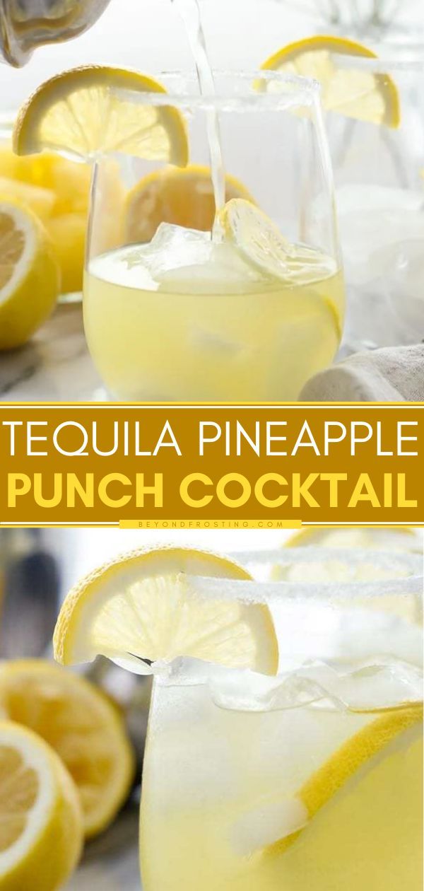 Tequila Pineapple Punch Cocktail, summer cocktails, alcoholic drinks Pineapple Punch Recipe, Margarita Punch Recipe, Tequila Cocktails Easy, Tequila Pineapple, Tequila Punch, Margarita Punch, Easy Party Drinks, Easy Drinks To Make, Alcoholic Punch Recipes