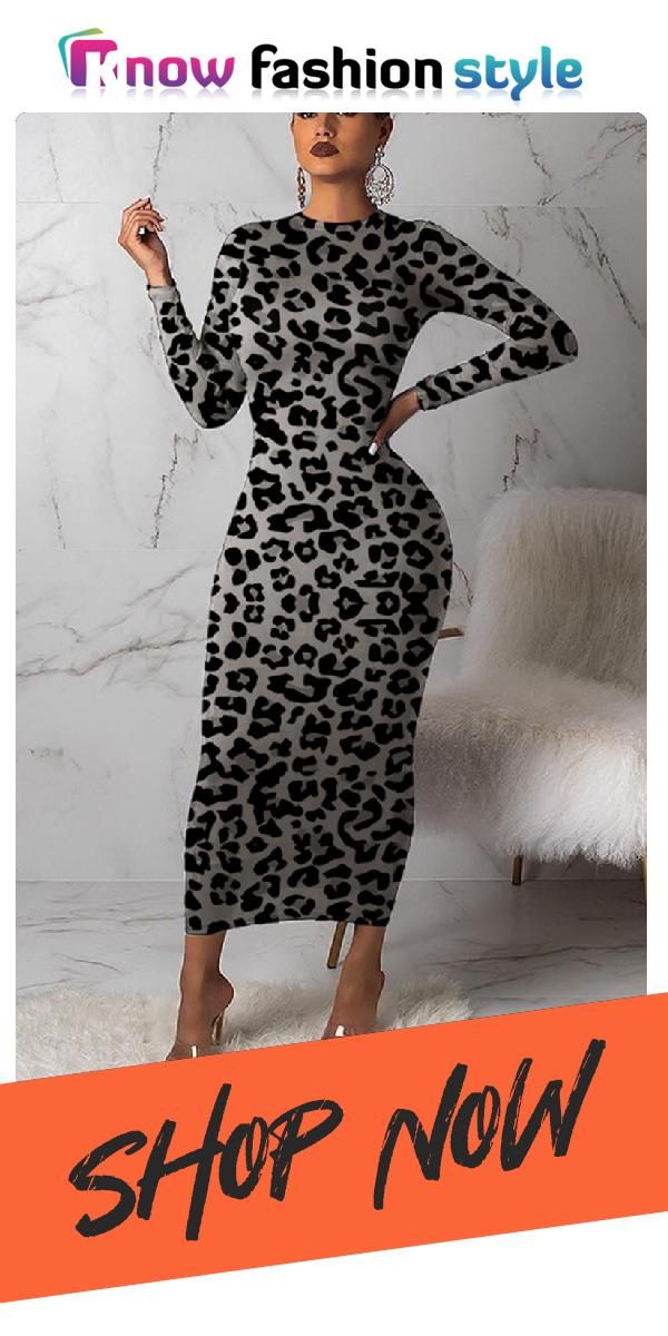 Grey Comfortable Print Long Sleeve Dress Slim Fit Midi Bodycon Dress For Fall, Fall Slim Fit Midi Bodycon Dress, Leopard Print Long Sleeve Midi Dress For Fall, Fall Leopard Print Long Sleeve Midi Dress, Fall Long Sleeve Leopard Print Midi Dress, Fall Casual Bodycon Dress For Date Night, Casual Bodycon Dress For Fall Date Night, Slim Fit Midi Fall Dresses, Slim Fit Midi Length Dresses For Fall