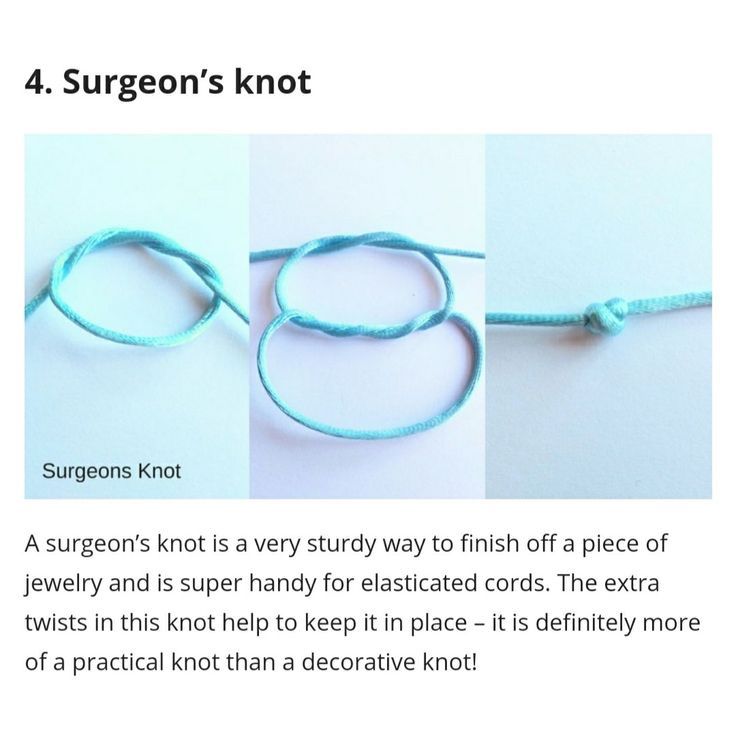 the instructions for how to tie a knot in four different ways, with pictures below