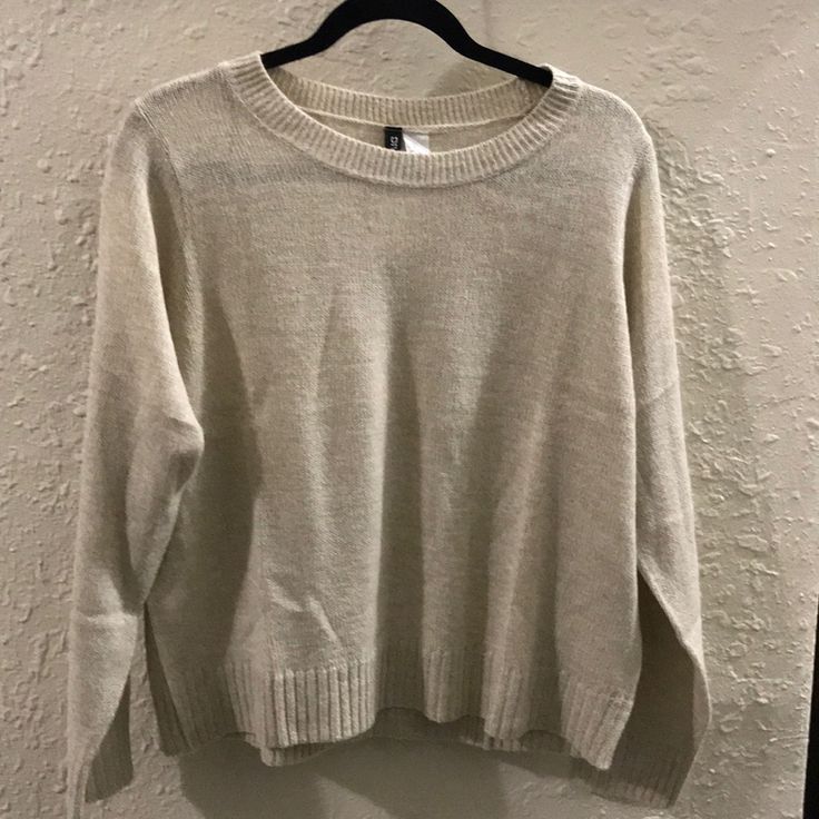 Brand New Crewneck Sweater Size Large H&m Casual Beige Sweater, Casual Beige H&m Sweater, Beige Crewneck, Crewneck Sweater, Colorful Sweaters, Crew Neck Sweater, Sweater Sizes, H&m, Womens Tops