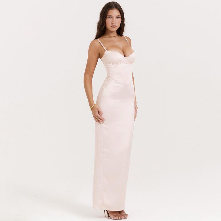 F00218861-104 Lined Midi Prom Dress, Lined Midi Length Prom Dress, Lined Midi-length Prom Dress, Lined Satin Midi Dress Of Maxi Length, Fitted Lined Midi Dress For Prom, Elegant Bodycon Slip Dress For Formal Events, Elegant Bodycon Slip Dress For Formal Occasions, Satin Dress With Sweetheart Neckline And Lining, Elegant Long Fitted Satin Dress