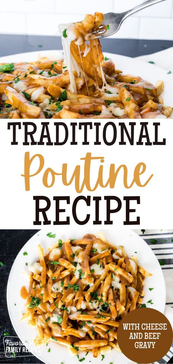 traditional poutine recipe with cheese and beef is an easy, delicious side dish