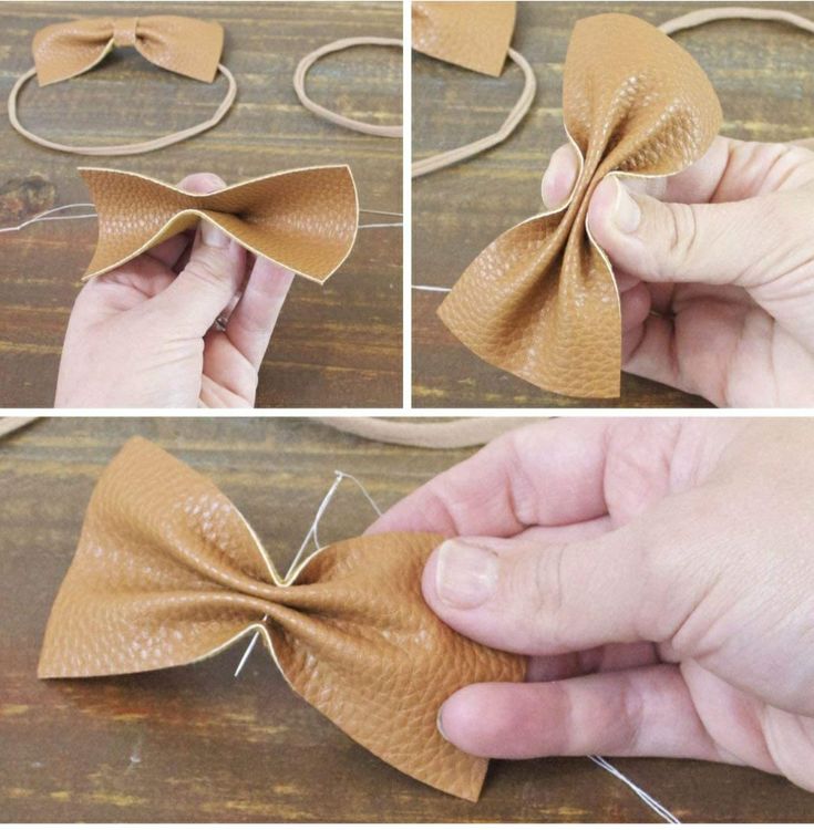 Bandana Bayi, Baby Headband Tutorial, Diy Baby Bows, Headband Making, Leather Creations, Leather Bow Tie, Girl Headbands, Headband Tutorial, Leather Headbands