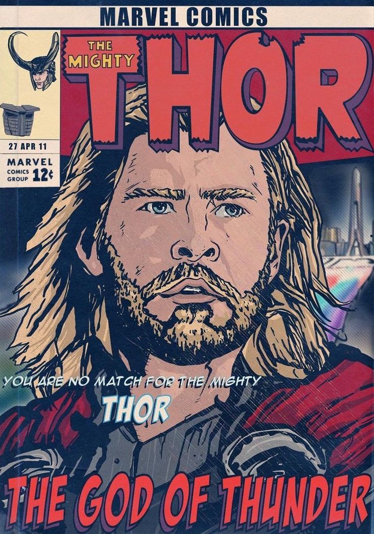 an image of thor on the cover of a comic book, which is in color