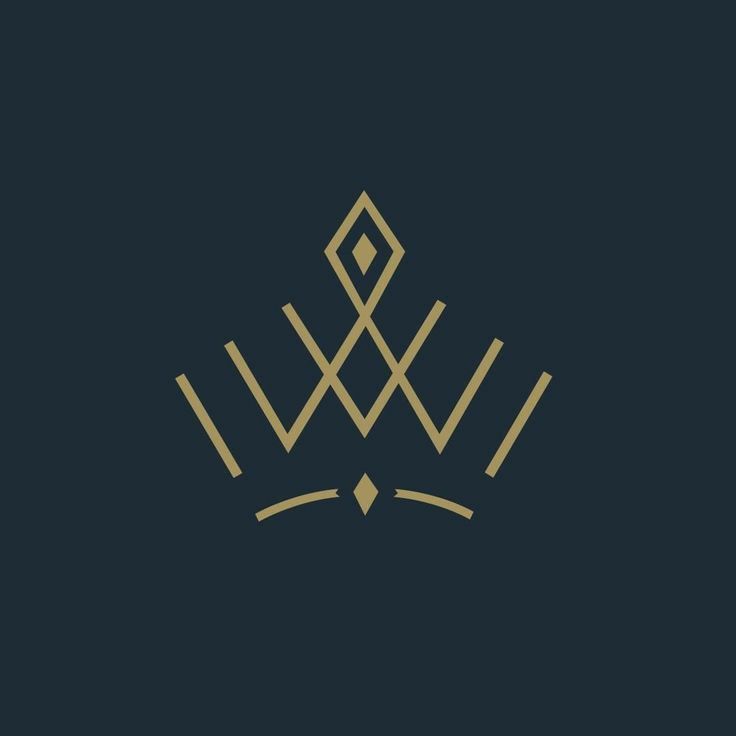 a black and gold logo with the letter w on it