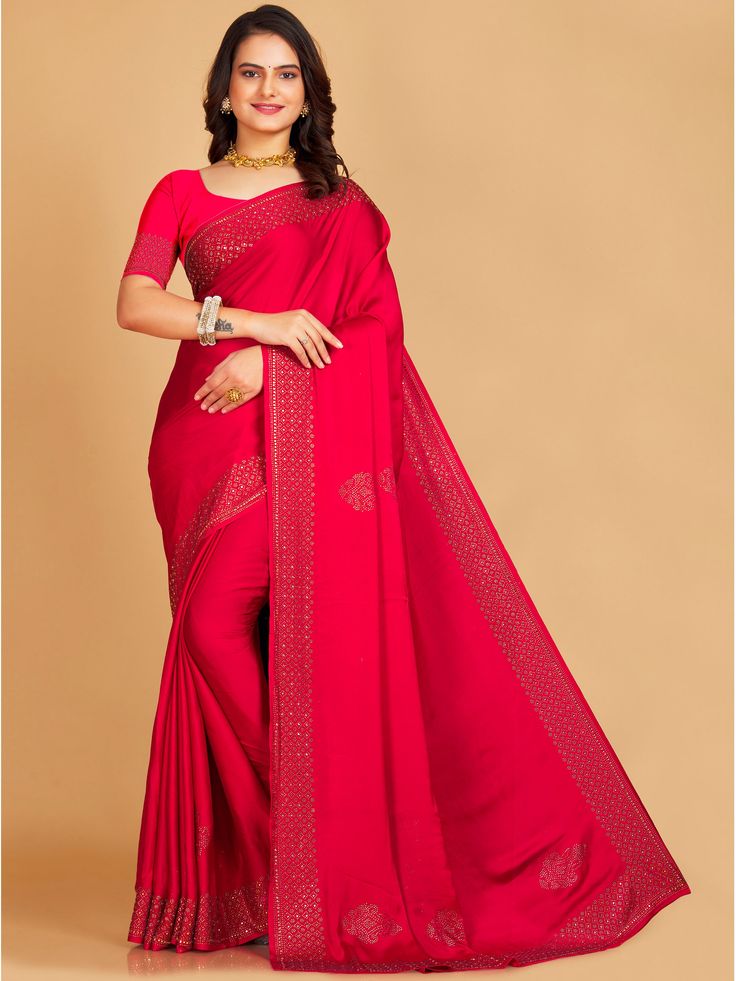 Sara Saree - Roop Darshan Elegant Drapes, Luxurious Fabric, Work Sarees, Delicate Details, Blouse Fabric, Luxury Fabrics, Satin Fabric, Sequin, Stitching