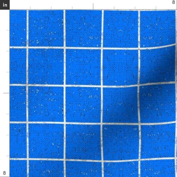 a blue and white checkered fabric is shown in the shape of a rectangle